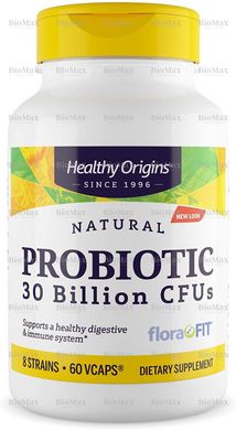Пробіотики, Probiotic, Healthy Origins, 30 млрд КОЕ, 60 капсул