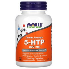 5-гідрокситриптофан, 5-HTP, Now Foods, 200 мг, 120 рослинних капсул
