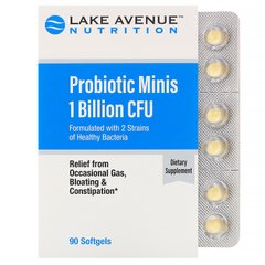 Пробиотик в мини-таблетках, 2 штамма здоровых бактерий, 1 млрд КОЕ, Lake Avenue Nutrition, 30 таблеток