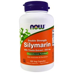 Расторопша, Silymarin, Now Foods, 300 мг, 100 капсул