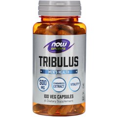 Трібулус, Tribulus, Now Foods, Sports, 500 мг, 100 капсул