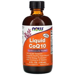 Рідкий коензим Q-10, Liquid CoQ10, Now Foods, 10, 4 рідкі унції (118 мл)