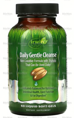 М'яке очищення організму, Daily Gentle Cleanse, Irwin Naturals, 60 гелевих капсул