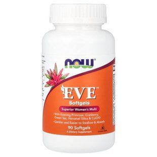 Мультивітаміни для жінок, EVE Softgels, Superior Women's Mult, NOW Foods, чудовий комплекс, 90 м'яких капсул