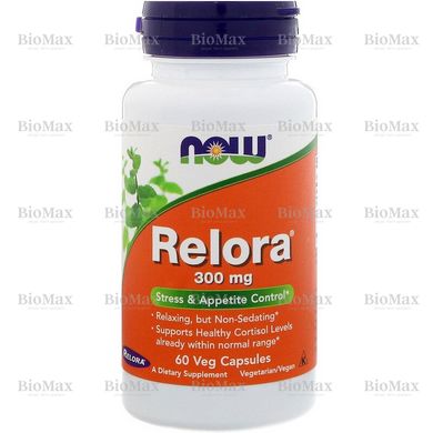 Контроль рівня кортизолу, Relora, Now Foods, 300 мг, 60 капсул