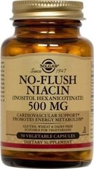Ниацин (не вызывающий покраснений), No-Flush Niacin, Solgar, 500 мг, 50 капсул