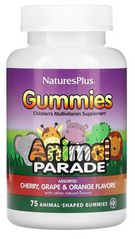 Мультивитамины для детей (Animal Parade Gummies), Nature's Plus, 75 жевательных конфет со вкусом фруктов