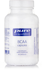 BCAA (Комплекс аминокислот), Pure Encapsulations, для мышечной функции, 1200 мг, 90 капсул