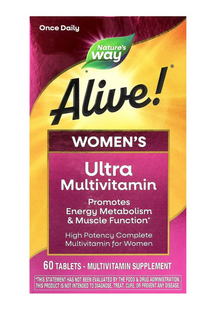 Мультивітаміни для жінок, Alive! Women's multi-vitamin, Nature's Way, 60 таблеток