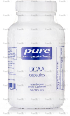 Комплекс амінокислот (BCAA), Pure Encapsulations, 1200 мг, 90 капсул