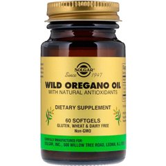 Масло Орегано, Wild Oregano Oil, Solgar, 60 капсул