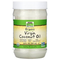 Органическое натуральное кокосовое масло, Now Foods 591 мл