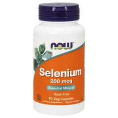 Селен, Selenium, Now Foods, 200 мкг, 90 капсул