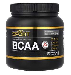 Аминокислоты BCAA, Pure BCAA, California Gold Nutrition, 454 г