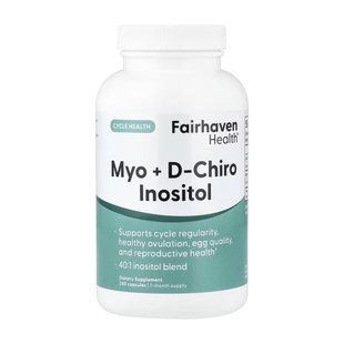 Міо-інозитол + D-хіро-інозитол, Myo + D-Chiro Inositol, Fairhaven Health, 240 капсул