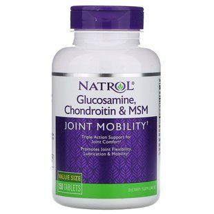 Для суглобів, Glucosamine Chondroitin & MSM, Natrol, 150 таблеток