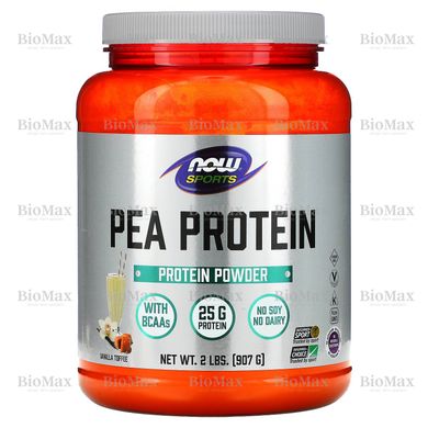 Гороховий протеїн, Pea Protein, Now Foods, смак ванілі, 907 г
