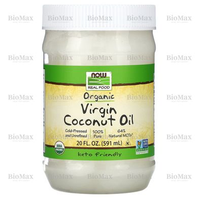 Органічне натуральне кокосове масло, Now Foods 591 мл