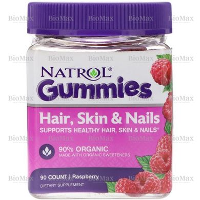Жувальні цукерки для волосся, шкіри і нігтів, Hair, Skin & Nails, Natrol, 90 штук