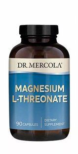 Магній L-треонат, Magnesium L-Threonate, Dr. Mercola, 90 капсул
