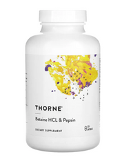 Бетаина гидрохлорид + пепсин, Betaine HCL & Pepsin, Thorne Research, 225 капсул