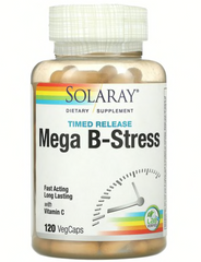 Витамины от стресса с B-комплексом, Mega B-Stress, Solaray, 120 капсул