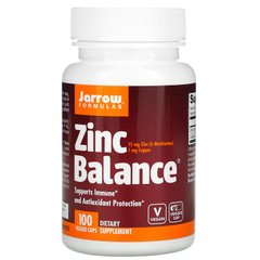 Цинк баланс, Zinc Balance, Jarrow Formulas, 15 мг, 100 капсул
