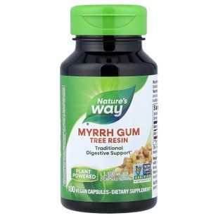 Мірра, Myrrh Gum, Nature's Way, смола, 100 веганських капсул (550 мг у капсулі)