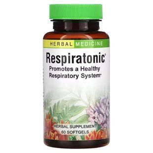 Тонік для легенів, Respiratonic, Herbs Etc., респіратонік, 60 м'яких таблеток