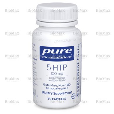 5-Гідрокситриптофан, 5-HTP,  Pure Encapsulations, 100 мг, 60 капсул