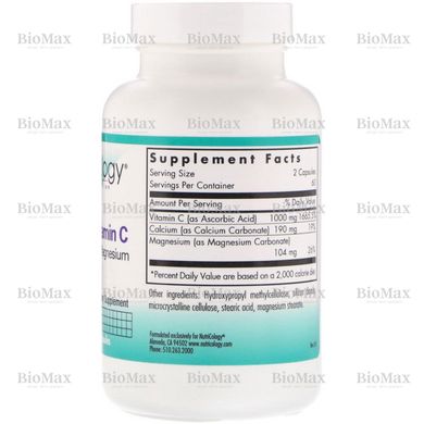Буферизованный Витамин С, Vitamin C, Nutricology, 1000 мг, 120 капсул
