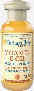 Вітамін Е, Vitamin E-Oil, Puritan's Pride, 30000 МО, масло, 74 мл