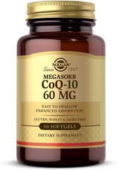 Коэнзим Q10 дополненный, CoQ-10 Megasorb, Solgar, 60 мг, 60 капсул