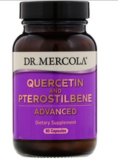 Кверцетин и птеростильбен, Quercetin and Pterostilbene, Dr. Mercola, 60 капсул