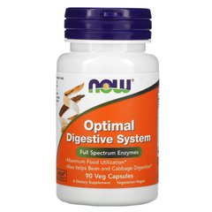 Ферменти повного спектру для травлення, Optimal Digestive System, Full Spectrum Enzymes, Now Foods, 90 капсул