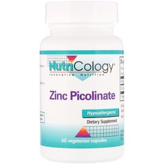 Цинк Пиколинат, Nutricology, 25 мг, 60 капсул