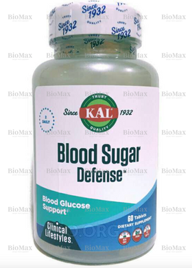 Регулировка содержания сахара в крови (Blood Sugar Defense), KAL, 60 таблеток