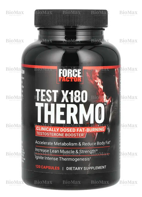 Жиросжигатель термогенный, стимулятор тестостерону, Test X180 Thermo™, Force Factor, 120 капсул