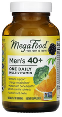 Мультивитамины для мужчин 40+ (Men Over 40 One Daily), MegaFood, 90 таблеток