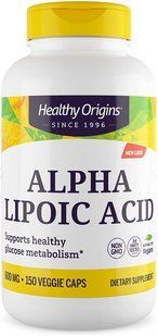 Альфа-липоевая кислота, Alpha Lipoic Acid, Healthy Origins, 600 мг, 150 вегетарианских капсул