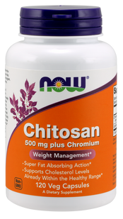 Хітозан та хром для схуднення, Chitosan, Now Foods, 120 капсул