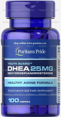 ДГЕА, Дегідроепіандростерон, DHEA, Puritan's Pride, 25 мг, 100 таблеток