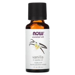 Эфирное масло ванили и жожоба, Essential Oils Vanilla Jojoba Oil, Now Foods, 30 мл
