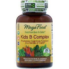 Комплекс вітамінів В для дітей, Complex B Kid's, MegaFood, 30 таблеток