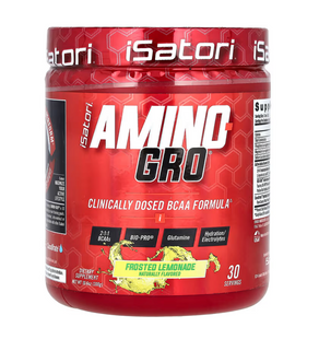 Амінокислоти BCAA, Isatori, Amino-Gro, лимонад із глазур&rsquo;ю, 300 г