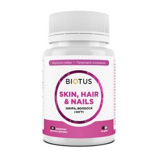 Волосся, шкіра та нігті, Hair, Skin & Nails, Biotus, 30 таблеток