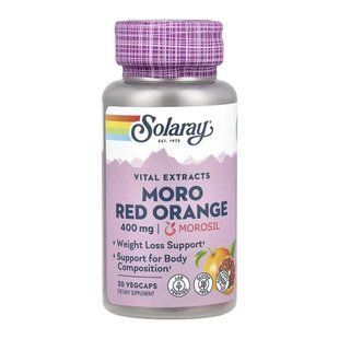 Екстракт червоного апельсина Моро, Moro Red Orange, Solaray, Vital Extracts, 400 мг, 30 вегетаріанських капсул