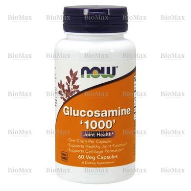 Глюкозамин, Glucosamine, Now Foods, 1000 мг 60 капсул