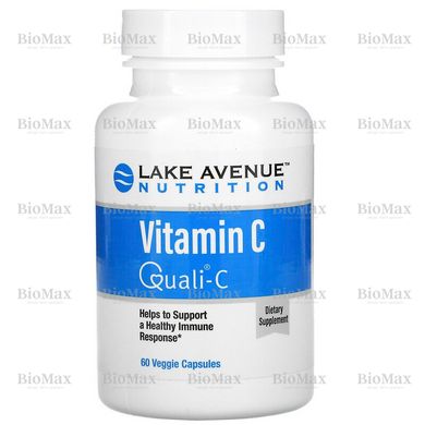 Вітамін С, Quali-C, Lake Avenue Nutrition, 1000 мг, 60 рослинних капсул