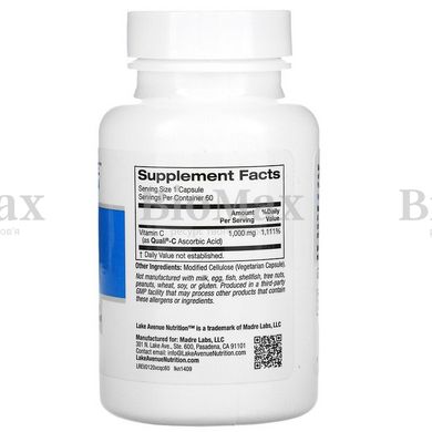 Витамин С, Quali-C, Lake Avenue Nutrition, 1000 мг, 60 растительных капсул